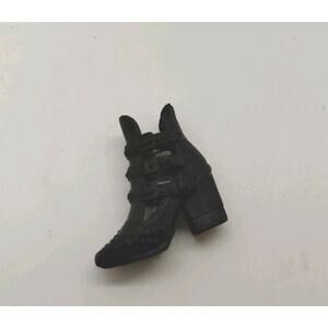 Mattel Barbie Black Platform Chunky High Heels Doll Shoes Studs - Right Only